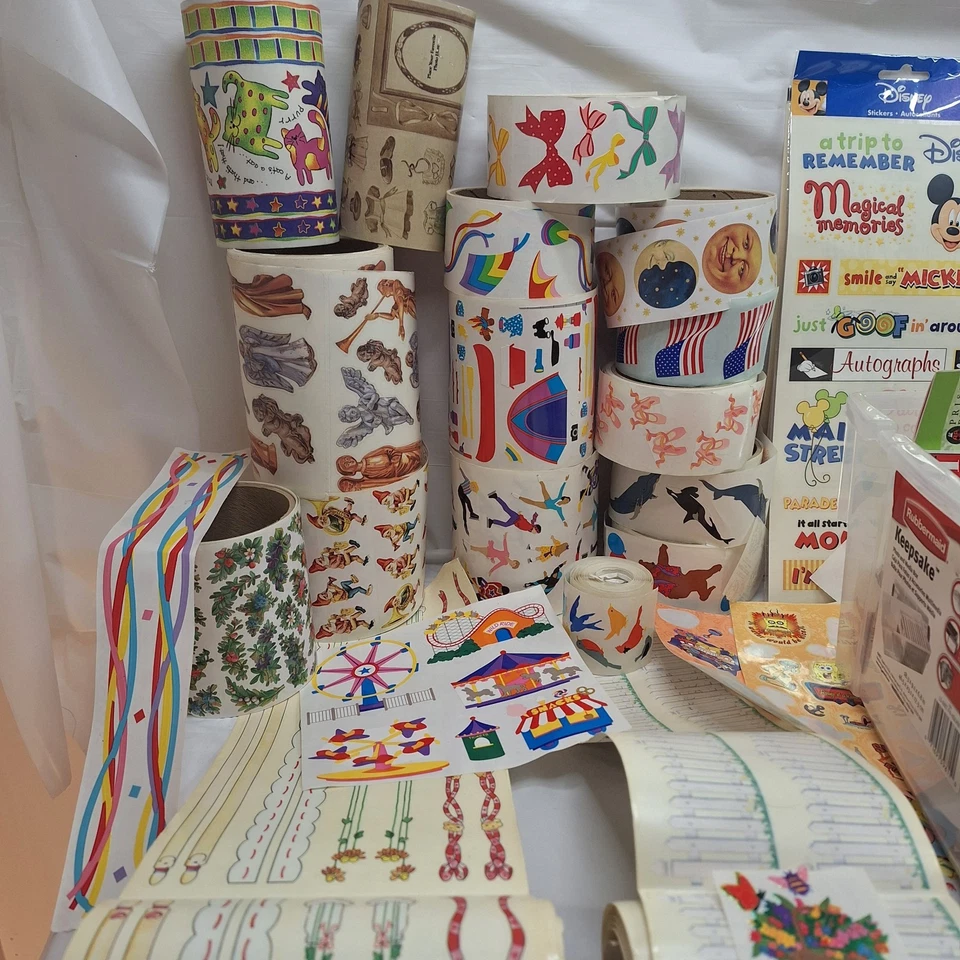 Huge 2500+ Vtg Sticker Lot 80s 90s Grossmans Hallmark Sandylion New Loose Read - Image 3 of 4