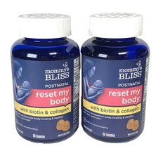 2 Pack Mommy's Bliss Reset My Body 60 Gummies Biotin & Collagen Exp 12/25