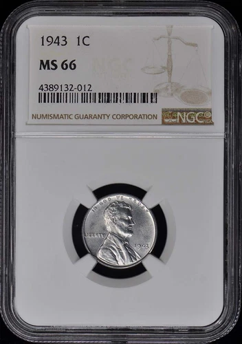 1943 Wheat Reverse Lincoln Cent 1C NGC MS66