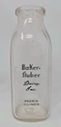 Vintage  Milk Pint Glass Bottle Baker Stuber Dairy, Inc Peoria IL B1