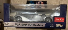 1939 Horch 855 Roadster Sun Star Silver & Black Die Cast Car 1:18 NEW in Box