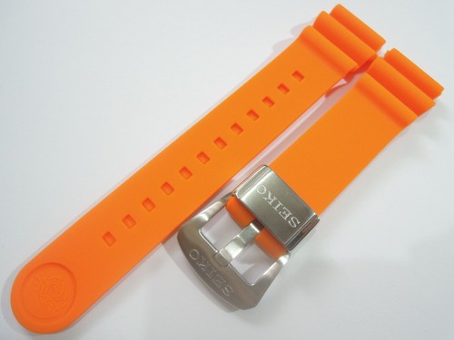 22MM ORANGE RUBBER STRAP SEIKO TURTLE 