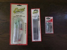 LOT Excel USA Knife Set K1 K2 19062, Pull Out Saw Blade 5.5" 30491, Gouges 20370