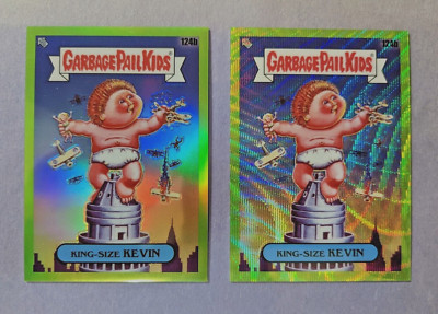 Garbage Pail Kids GREEN + GREEN WAVE REFRACTOR Chrome Series 3 KING-SIZE KEVIN 