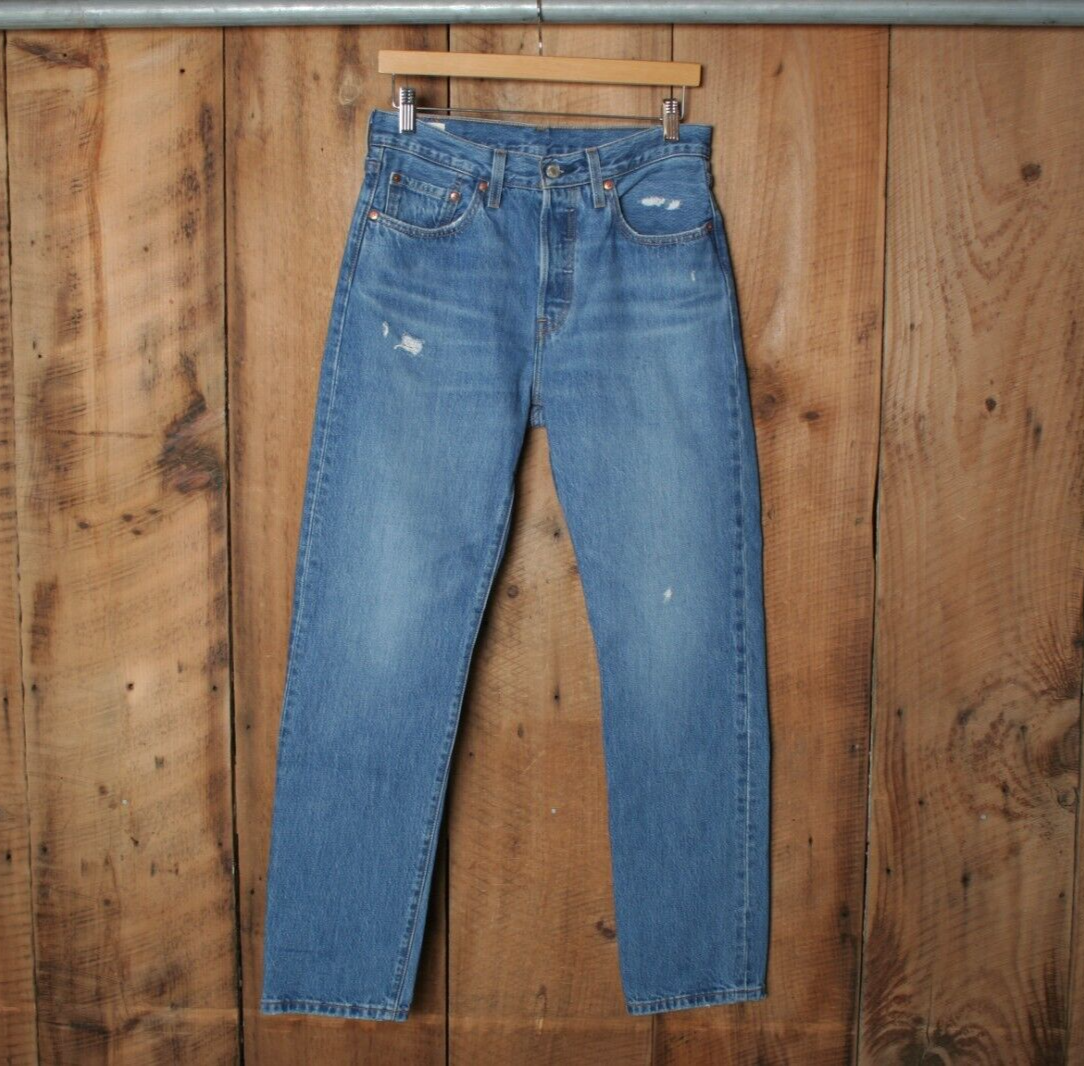LEVI'S 501 ディスプレイ木枠 LEVI'S 501 Premium Big E Athens Wash High-Rise Button Fly Jeans