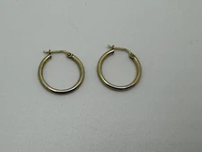VINTAGE EARRINGS MARKED FAS 925 STERLING SILVER PIERCED DANGLE HOOP JEWELRY