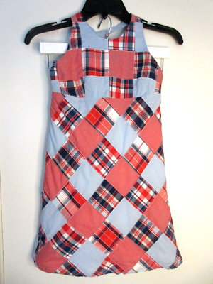 HARTSTRINGS GIRLS DRESS SZ 8 AMERICANA MADRAS PATCHWORK HALTER COTTON LINED  CUTE | eBay