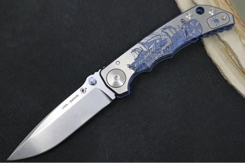 Spartan Blades HARSEY Titanium Folder 2022 Special Edition - Drop Point Blade /