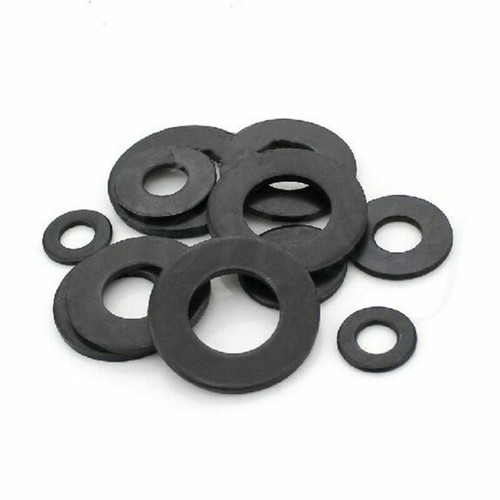 50pcs Carbon Steel Black 8.8 Class Flat Washer for Screw M3/M4/M5/M6/M8/M10/M12 - Picture 1 of 4