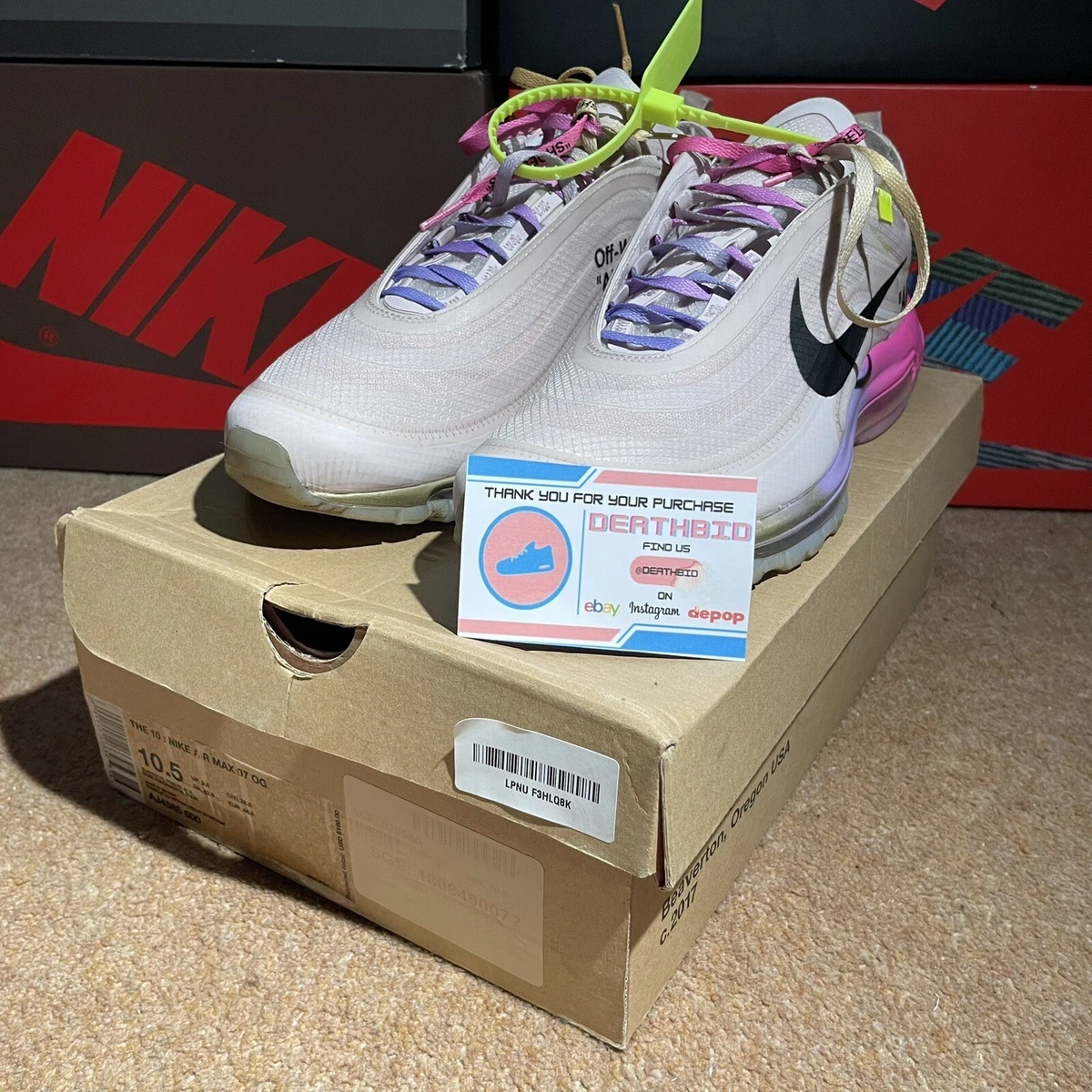 Off white air deals max 97 ebay