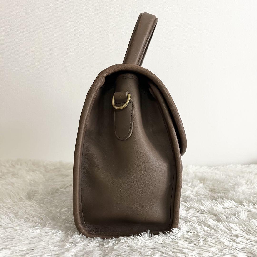 Old Coach 9977 2Way Shoulder Bag Mocha Brown Vintage Made in