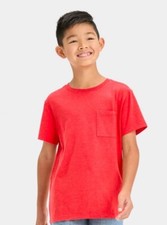 Boys' Short Sleeve Heathered T-Shirt - Cat  Jack Size M 8 Red