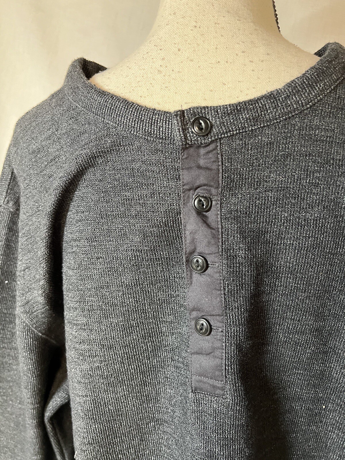 Goodfellow & Co Gray Half Button Pullover Size 2X… - image 2