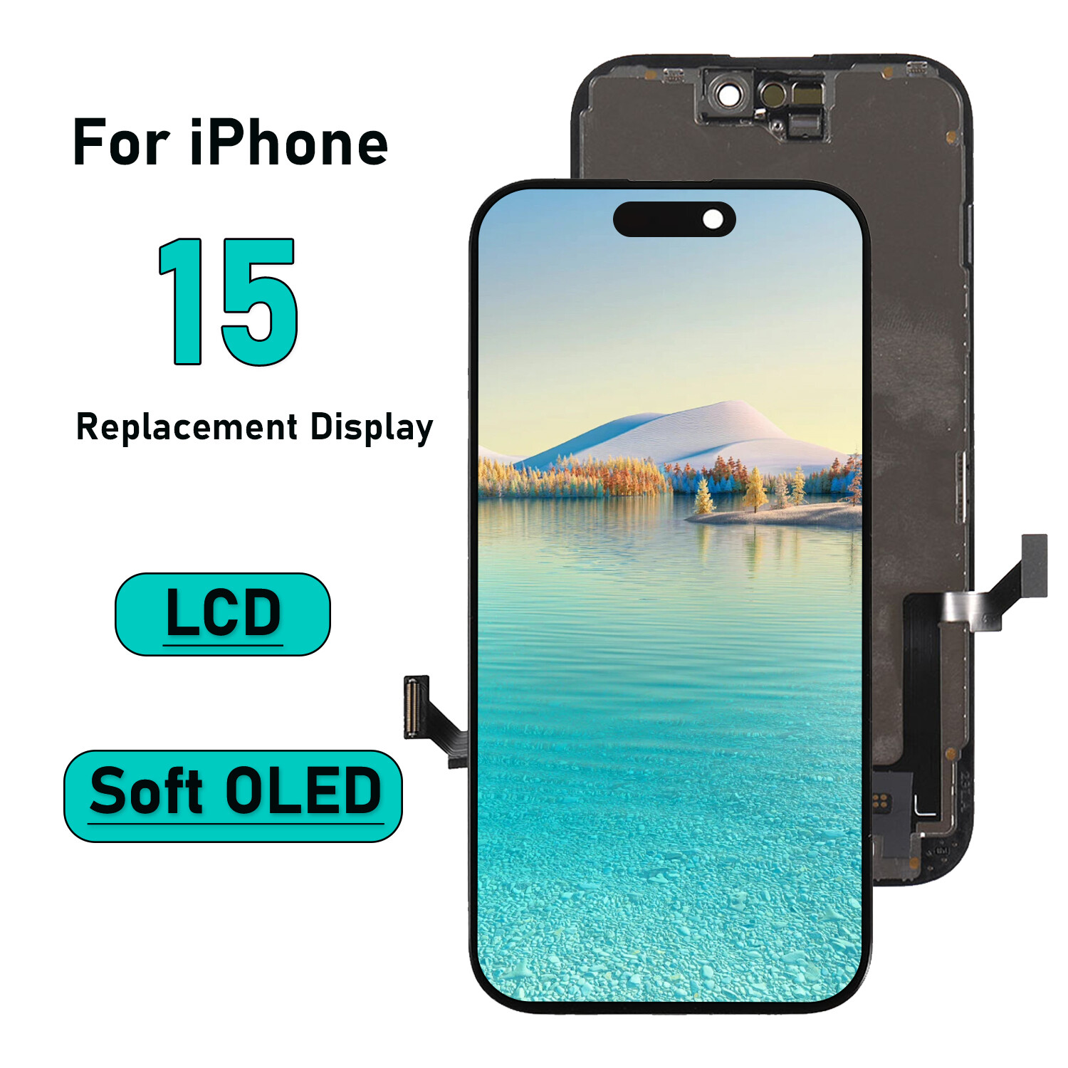 NEW Soft OLED For Phone 15 LCD Screen Replacement 3D Touch Digitizer Display Lot