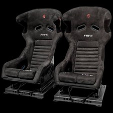 Mini R53 Cooper S 1.6 Black Suede FAFE Bucket Seats, w. Direct Fit Subframes