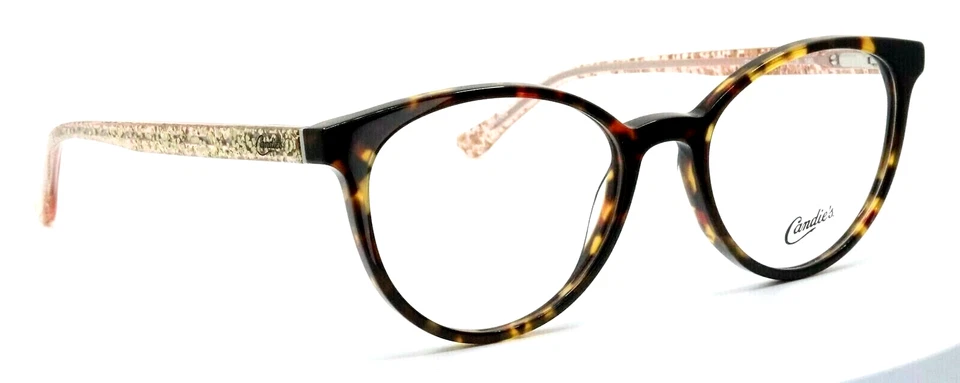 Candie's CA0165 052 玳瑁塑料圆形光学眼镜框 52-18-140 CA — 第 2/3 张图片