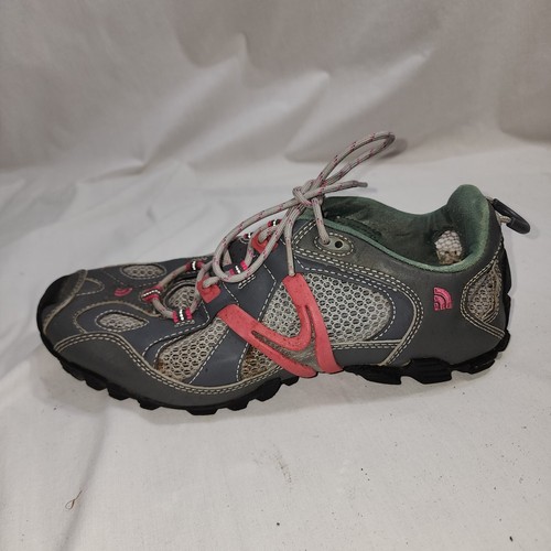 The North Face Womens Hydro Trak Size 9.5 Mesh Hiking Running Shoes Gray Pink - Picture 3 of 7