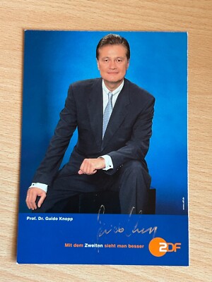 Prof. Dr. Guido Knopp ZDF autograph card original signed #S15084
