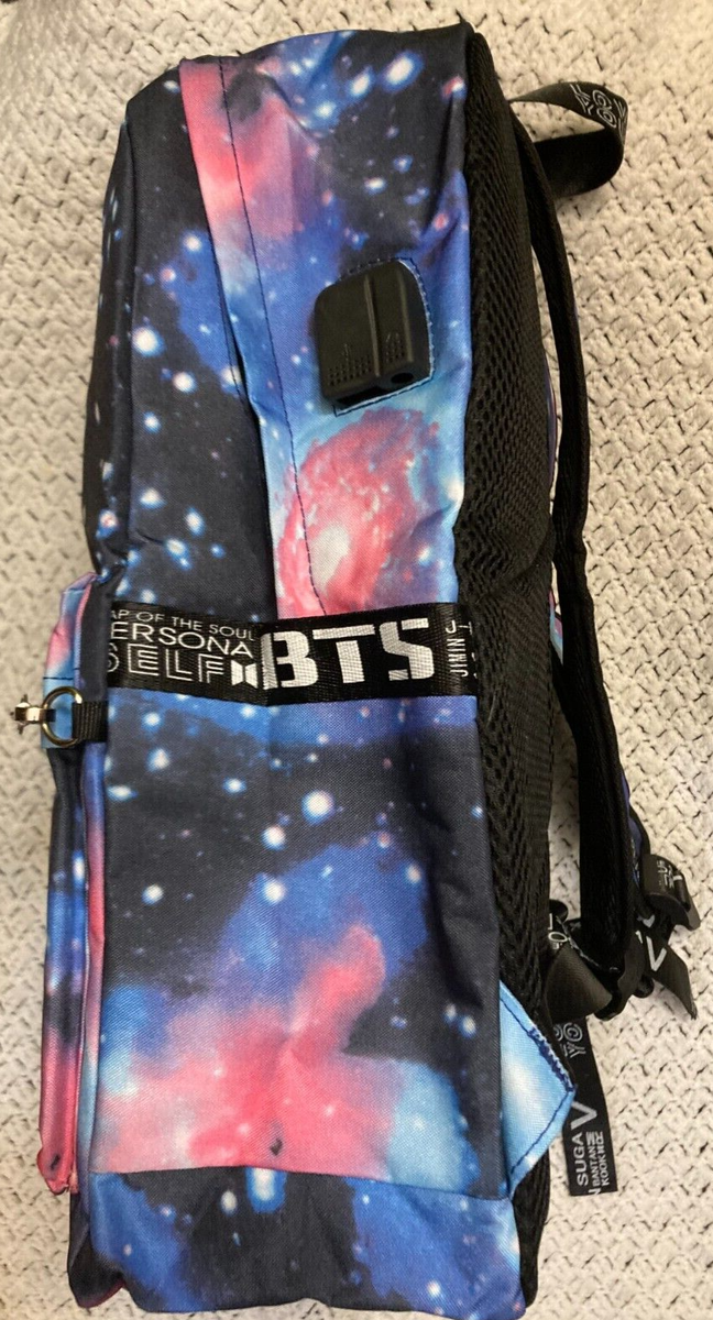 BTS Galaxy BackPack BookBag Pencil Bag Keyring Balloons Charging