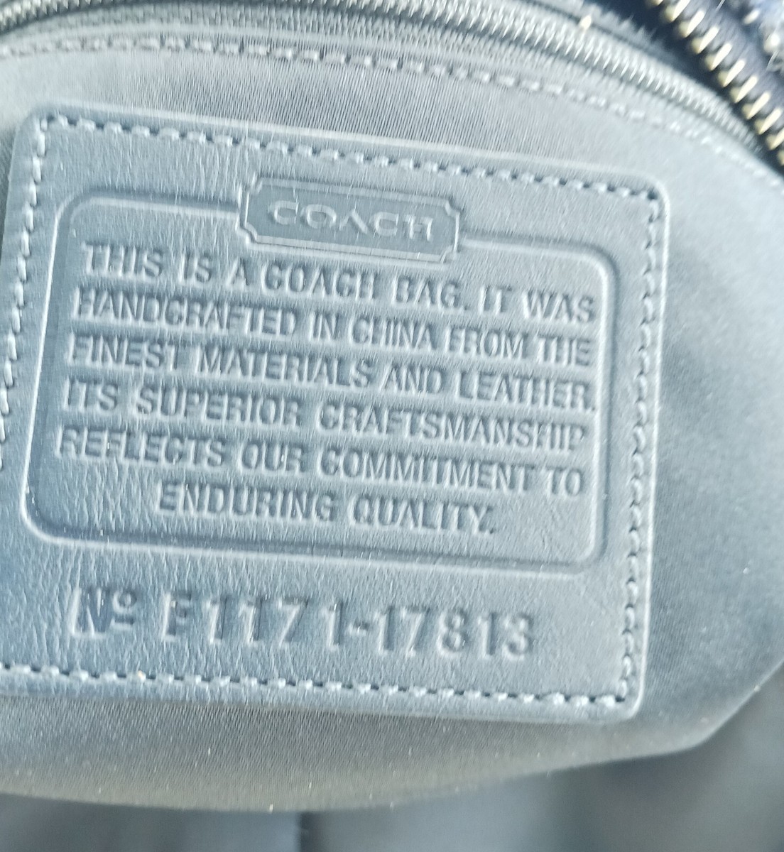 Coach 17813 LARGE Chelsea Boucle Emerson Navy Blue Tweed Tote