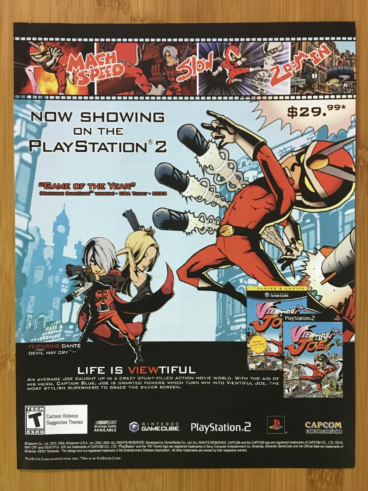 Viewtiful Joe PS2 Gamecube 2004 Vintage Print Ad/Poster Art Official Promo  Rare | eBay