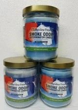 Smoke Odor Exterminator 13 oz Jar Candle Clothesline Fresh Set of Three Candles.