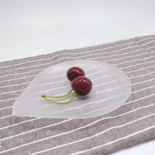 4" Clear Tear Drop Plastic Small Dessert Serving Party Plates for Wedding Party