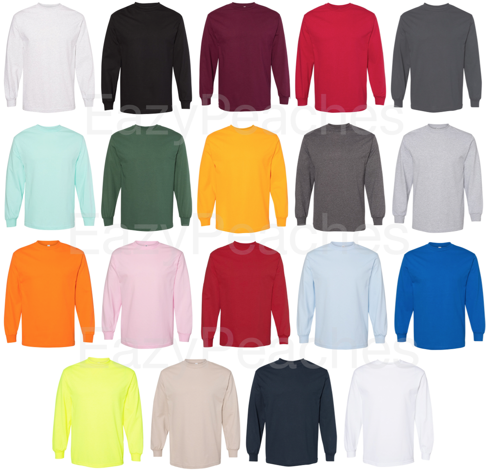 American Apparel Unisex Size S-3XL Long Sleeve 100% Cotton T-Shirt, Plain Tee