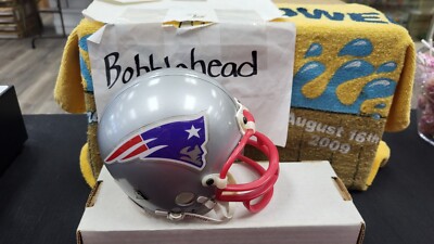 NEW ENGLAND PATRIOTS VSR4 RIDDELL MINI NFL FOOTBALL HELMET LOGO BLANK NO OG BOX