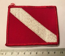 Scuba Diving Diver Down Vintage Twill Cloth back Patch