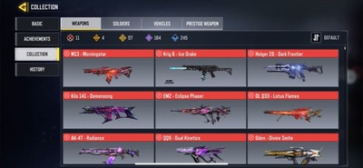 codm account for sale 11 Mythics / 61 Legendaries. Domino Low Lights Skin