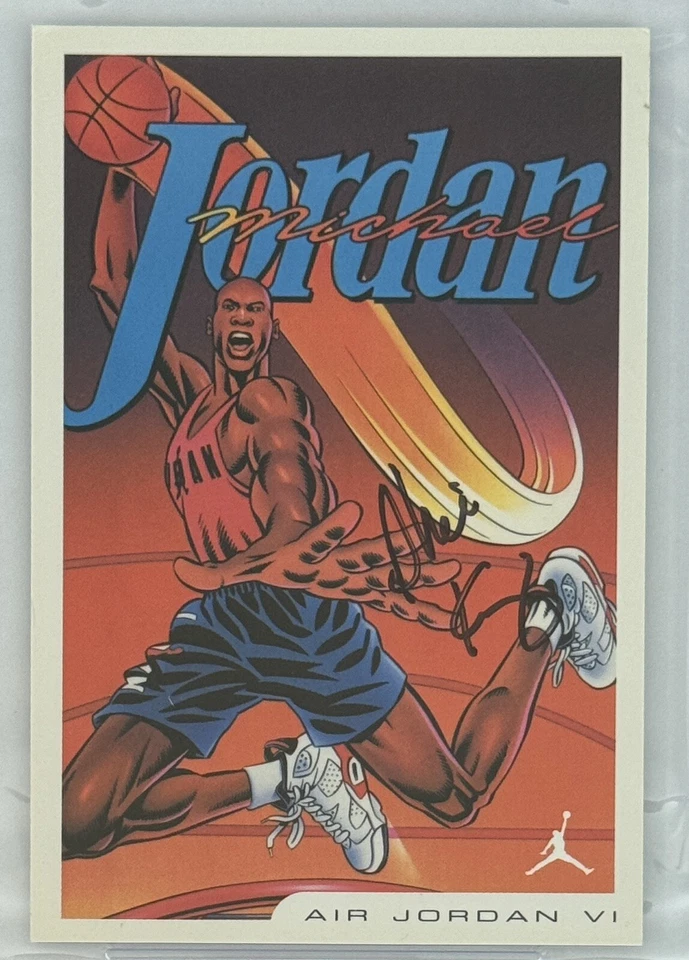 PHIL KNIGHT NIKE CEO SIGNED MICHAEL AIR JORDAN 6 SHOE CARD PSA DNA COA AUTOGRAPH - Image 2 of 3