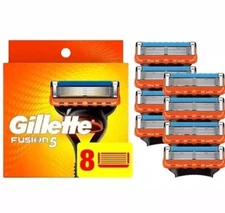 Gillette Fusion 5 Razor Blade refills of 8 Cartridges Sealed Pack NEW