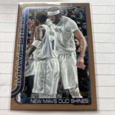 2025-26 Topps Gold Incoming! New Mavs Duo Shines /2025 Mavericks NBA Card #296