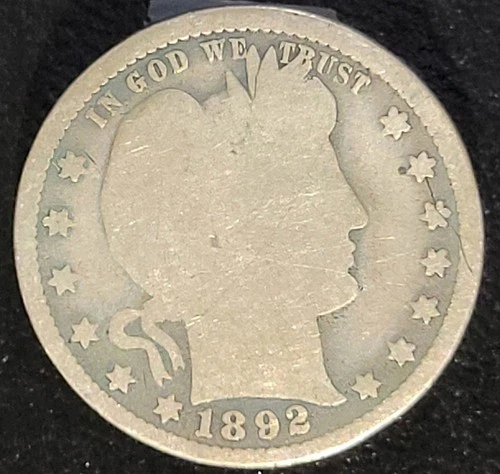 1892 P Philadelphia Mint Barber Quarter