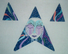 TS Designs Christmas Star 11"x11" Hand Painted Needlepoint Canvas No Yarn