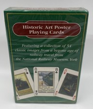Train Themed Playing Cards Historic Art Poster Designs Railway Carta Mundi Gift