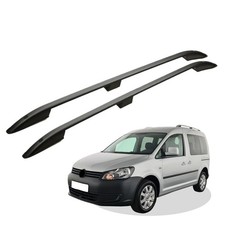 Dachreling passend für VW Caddy 3 ab 2010 bis 2020 Schwarz mIt ABE