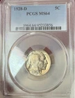 1928-D ~ Buffalo Nickel ~ PCGS MS64 ~ Gorgeous GEM Luster & Color ~ Real BLAZER
