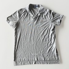 Polo Ralph Lauren Prima Soft Touch Gray Polo Shirt Men Size Large Vintage Preppy