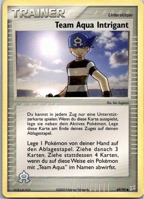 Pokémon Team Aqua Intrigant 69/95 EX Team Magma vs Team Aqua 2005 Deutsch