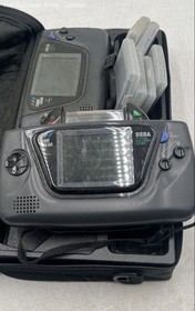 Sega Game Gear Black Portable Video Game Handheld System Bundle With Games
