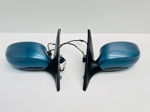 BMW E85 E86 Z4 2003-2008 Pair of Power Fold Wing Mirrors Maldives Blue A15 #027