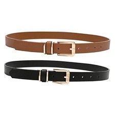 Women's Skinny Waist Belts for Medium: fits waist from 29"-32" Black brown