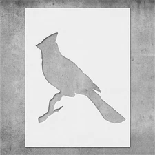 Cardinal High-Quality Artistic Stencil Template Reusable for Wall Art, DIY Craft