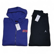 Air Jordan 2 Piece Concord Sweatsuit Outfit Fleece Hoodie Joggers Fit Set NWT