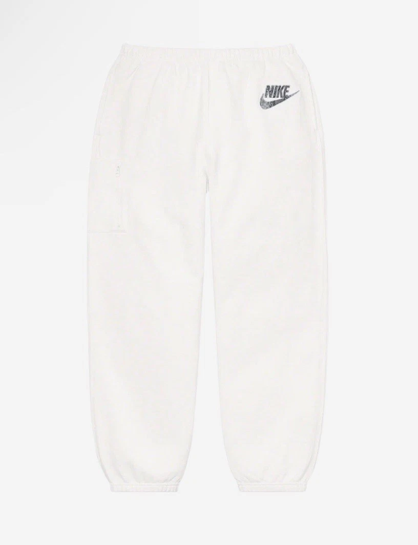 Pantalon de survêtement SUPREME 21SS x Nike Cargo DB2843 133 taille L blanc neuf avec étiquette peau de serpent