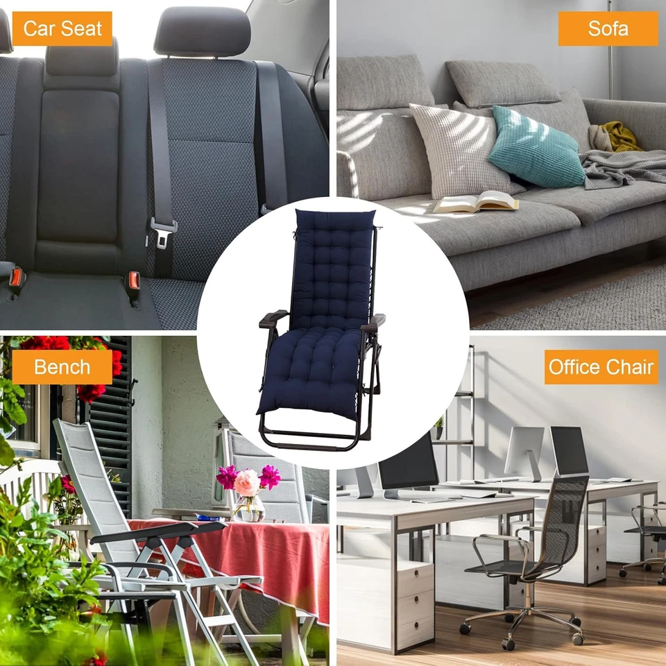 Rocking Chair Cushion, Fade-Resistant Patio Chair Cushions, Tufted Chair Pads US - Image 2 of 4