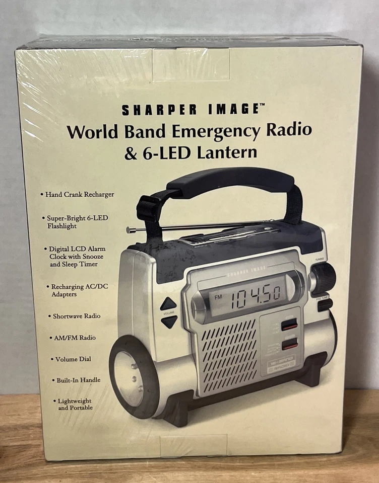 Emergency AM/FM Radio 10 Station Shortwave Band 6 LED Lantern Hand Crank AC/DC - Image 4 of 4