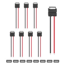 8Pcs Type-C Female USB-C Plug to 2 Pin Bare Wire Connector